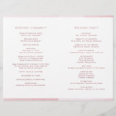 Elegant Dusty Roos Folded Wedding Ceremony Program (Achterkant)