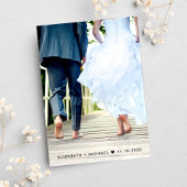 Elegant Dusty Roos Foto bruiloft Kaart