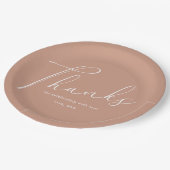 Elegant Dusty Roos Graduation Party Dank u Papieren Bordje (Gekanteld)