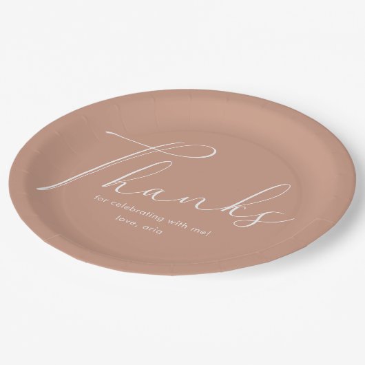 Elegant Dusty Roos Graduation Party Dank u Papieren Bordje (Gekanteld)