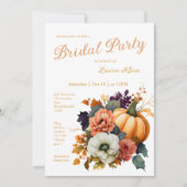 Elegant Dusty Roos Herfst Vrijgezellenfeest Kaart (Voorkant)