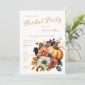 Elegant Dusty Roos Herfst Vrijgezellenfeest Kaart (Staand voorkant)