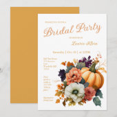 Elegant Dusty Roos Herfst Vrijgezellenfeest Kaart (Voorkant / Achterkant)