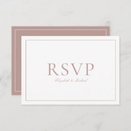 Elegant Dusty Roos Kalligrafie Script Bruiloft RSV RSVP Kaartje