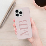 Elegant Dusty Roos Minimalistisch Initiaal Monogra iPhone 15 Pro Max Hoesje<br><div class="desc">Elegant Dusty Roos Minimalistisch Initiaal Monogram iPhone Case</div>