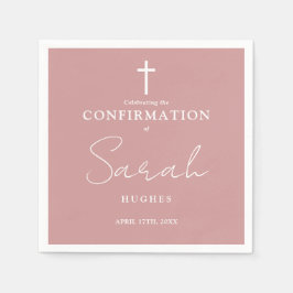 Elegant Dusty Roos Modern Minimalistische bevestig Servet