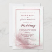 Elegant Dusty Roos omhuld Veterhuwelijk Kaart (Voorkant)