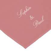 Elegant Dusty Roos Pink Wedding Table Runner Korte Tafelloper (Hoek)