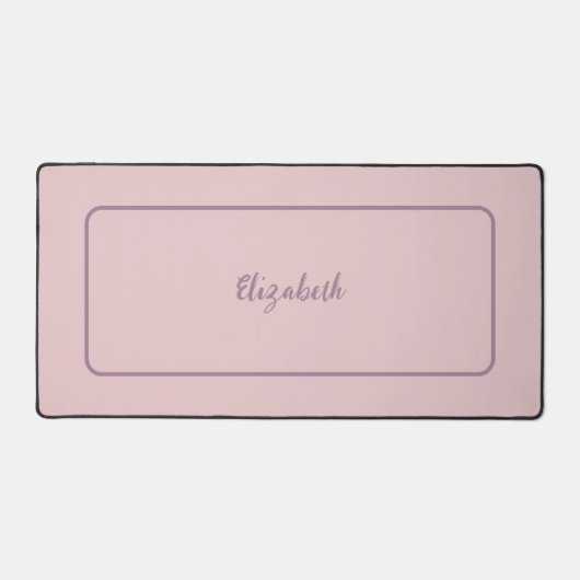 Elegant Dusty Roos Roze Gepersonaliseerd Bureaumat (Voorkant)