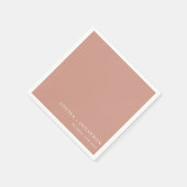 Elegant Dusty Roos Trendy Minimale Aangepast Servet (Hoek)