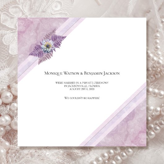 Elegant Dusty Roos trouwt alleen maar Aankondiging