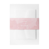 Elegant Dusty Roos Waterverf, bruiloft Uitnodigingen Wikkel (Voorkant Voorbeeld)