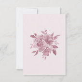 Elegant Dusty Roos Waterverf Floral Wedding Save The Date (Achterkant)