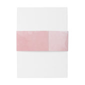 Elegant Dusty Roos Waterverf, Monogram Wedding Uitnodigingen Wikkel (Achterkant Voorbeeld)