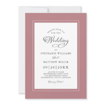 Elegant Dusty Roos Wedding Chic Modern Calligrafie