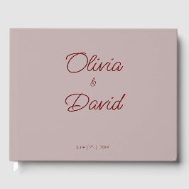 Elegant Dusty Roos Wedding Gastenboek