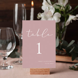 Elegant Dusty Roos Wedding Kaart