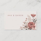 Elegant Dusty Roos Wedding Place Card Plaatskaartje (Achterkant)