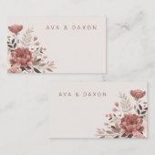 Elegant Dusty Roos Wedding Place Card Plaatskaartje (Voorkant / Achterkant)
