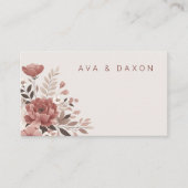 Elegant Dusty Roos Wedding Place Card Plaatskaartje (Voorkant)