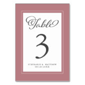 Elegant Dusty Roos Wedding Reception Kaart (Voorkant)