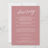 Elegant Dusty Roos Welkomstbrief & reisroute (Achterkant)
