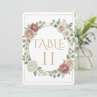 Elegant Dusty Rose Geometric Floral Watercolor 11