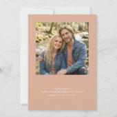 Elegant Dusty Rose Ivory Script Wildflowers Photo Save The Date (Achterkant)