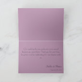 Elegant Dusty Rose Mauve Frame Script Wedding Bedankkaart (Binnen)