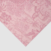 Elegant Dusty Rose Pink Rococo Revival Toile  Tissuepapier (Detail)