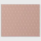 Elegant Dusty Rose Simple Flower  Cadeaupapier (Vlak)
