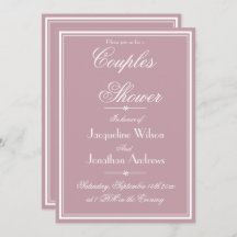 Elegant Dusty Roze Chique Script RSVP Couples Douc