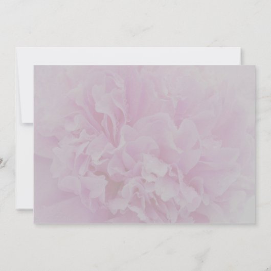 Elegant dusty roze peony floral bruiloft kaart (Achterkant)