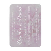 Elegant dusty roze peony floral bruiloft magneet (Verticaal)