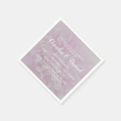 Elegant dusty roze peony floral bruiloft servet (Hoek)