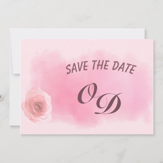 Elegant dusty roze roze roze roze roodbruin kaart (Achterkant)