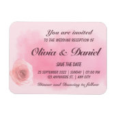 Elegant dusty roze roze roze roze roodbruin magneet (Horizontaal)