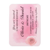 Elegant dusty roze roze roze roze roodbruin magneet (Verticaal)