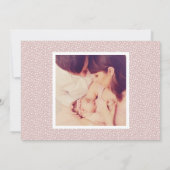 Elegant Dusty Roze Script Baby Meisje Foto Geboort Aankondiging (Achterkant)