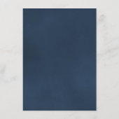 Elegant Dusty Steel Blue Roos Wedding Details Informatiekaartje (Achterkant)