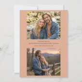 Elegant Dusty Terracotta Copper Wildflower 2 Photo Save The Date (Achterkant)