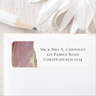 Elegant Dusty Viva Magenta Return Address Etiket