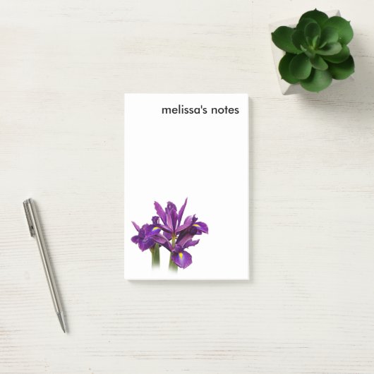 Elegant Dutch Iris Paars Sensation Post-it® Notes (Kantoor)