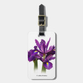 Elegant Dutch Iris Paarse Sensation Flowers Bagagelabel (Voorkant verticaal)