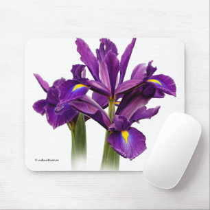 Elegant Dutch Iris Paarse Sensation Flowers Muismat