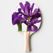 Elegant Dutch Iris Paarse Sensation Flowers Tafeltennisbatje (Voorkant)