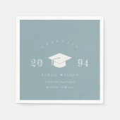 Elegant duusky Blue Grey, minimaal eenvoudig Afstu Servet (Voorkant)