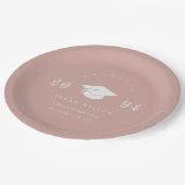 Elegant duusky Blush roze Minimale Eenvoudige Afst Papieren Bordje (Gekanteld)