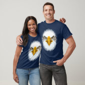 Elegant Eagle Head, op maat gemaakt blauw marinesc T-shirt (Unisex)