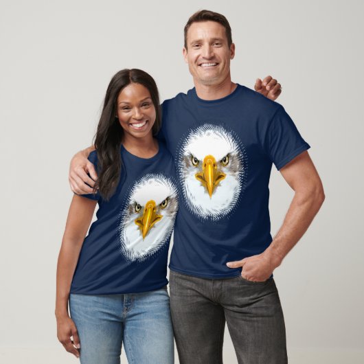 Elegant Eagle Head, op maat gemaakt blauw marinesc T-shirt (Unisex)